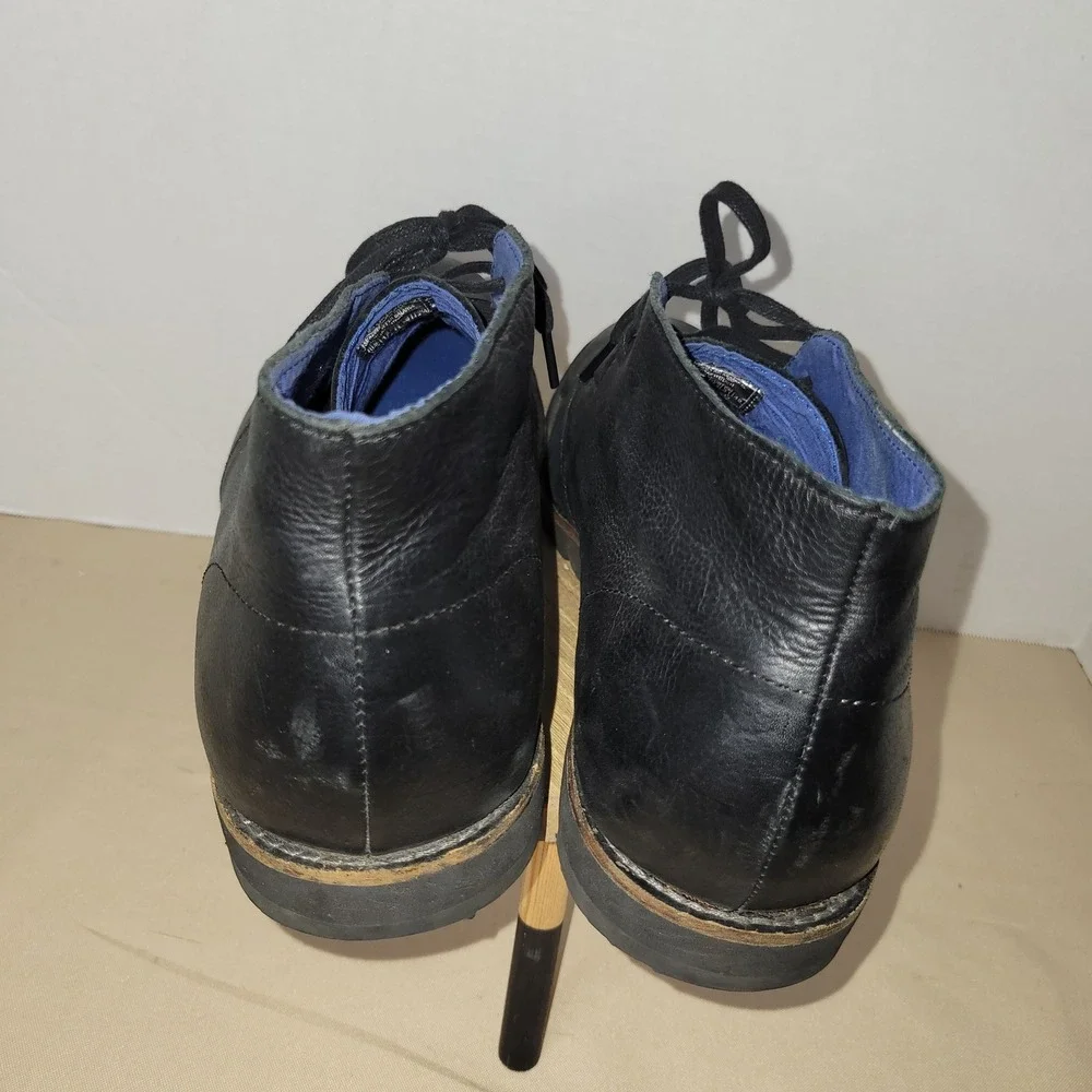 Mark Nason x Skechers Mens Black Blue Leather Chukka Boots Lace Up Size 13